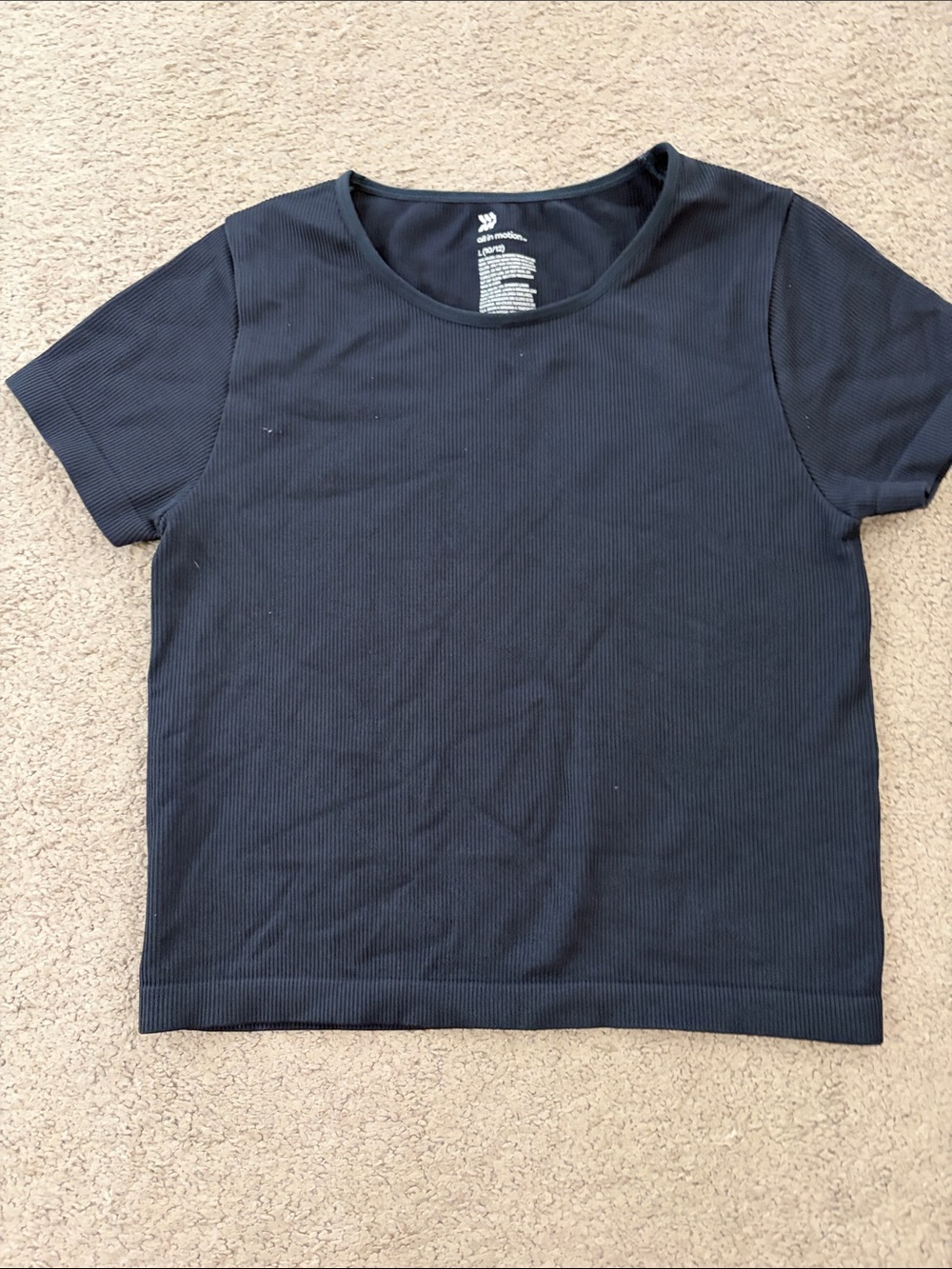 all in motion Blue Ribbed Short Sleeve Tee